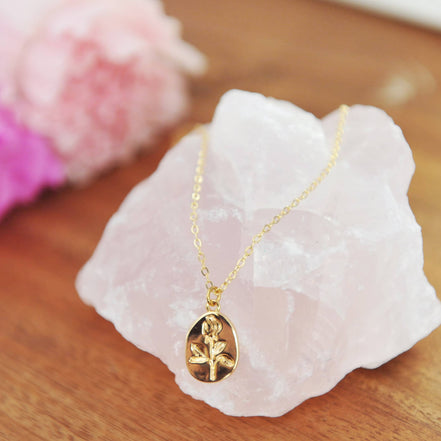 OH SO LOVELY Georgie Rose Pendant Necklace 