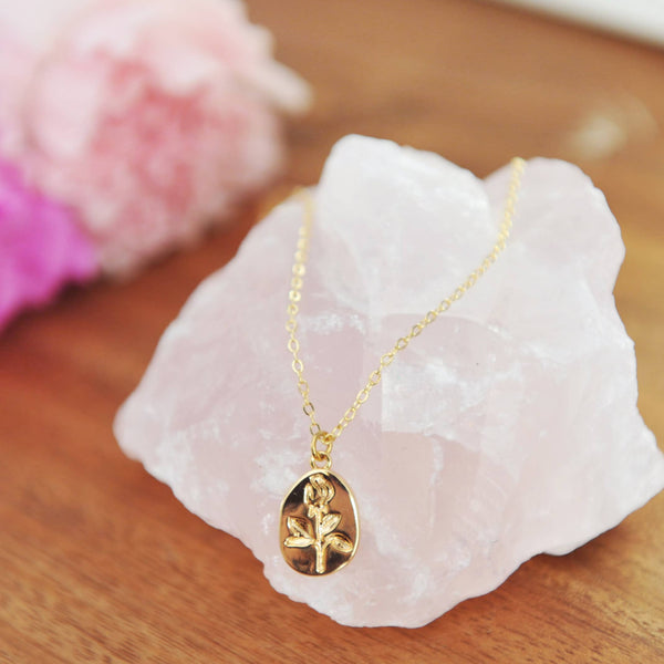 OH SO LOVELY Georgie Rose Pendant Necklace 