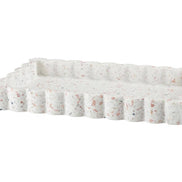 TRUU Terrazzo Tray with Scalloped Edge