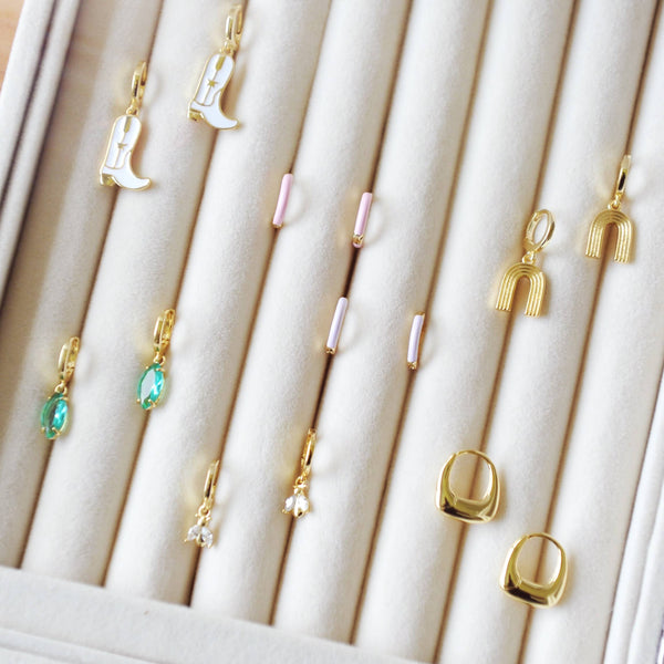 OH SO LOVELY Kataleya Cowboy Boot Huggie Hoop Earrings