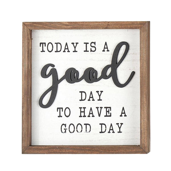 Truu Design Farmhouse Modern Wall Sign, Today is a good day
