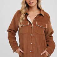 BLUIVY CORDUROY SHERPA-LINED JACKET