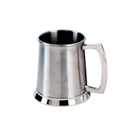 CREATIVE GIFTS Stainless Steel Tankard with Satin Matte Finish - 20 oz