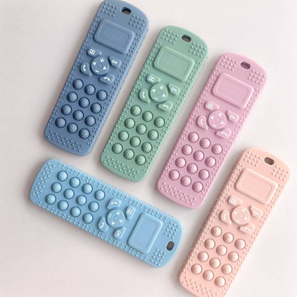 Baby bliss Sensory Popper Teether Phone - Sage