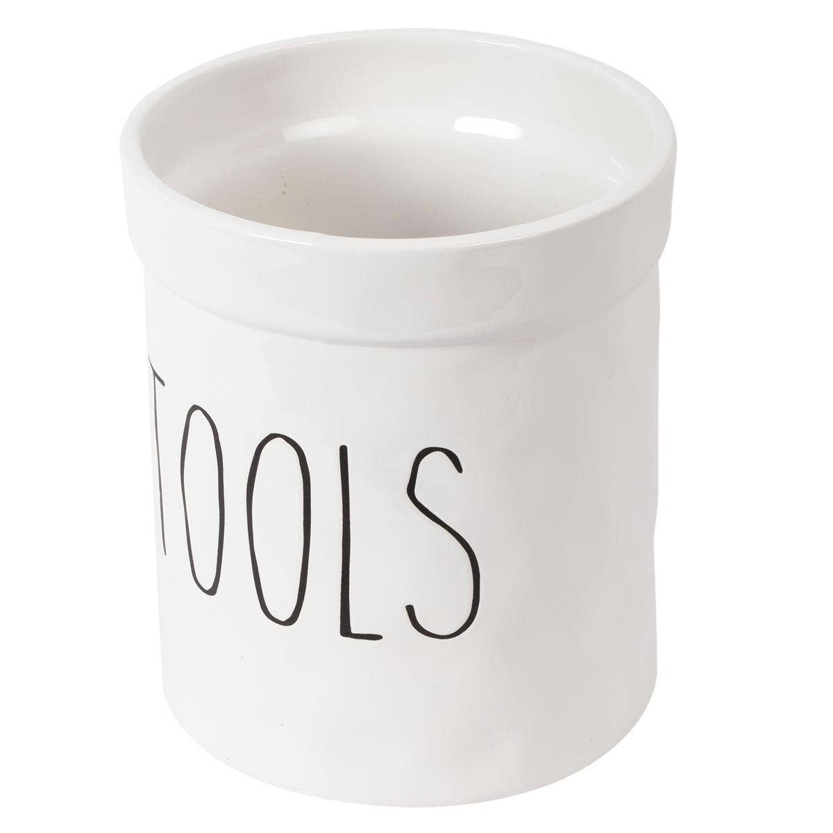 TRUU Farmhouse Modern Ceramic UtensilHolder, 
