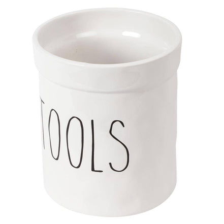 TRUU Farmhouse Modern Ceramic UtensilHolder, "Tools", bbx