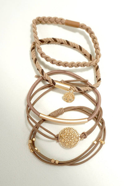 JOSSLYN BOHO DUAL FUNCTION KNOT BRACELET HAIR TIES