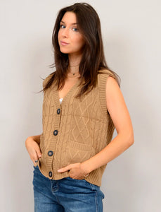 RD STYLE REMY SLEEVELESS V-NECK VEST