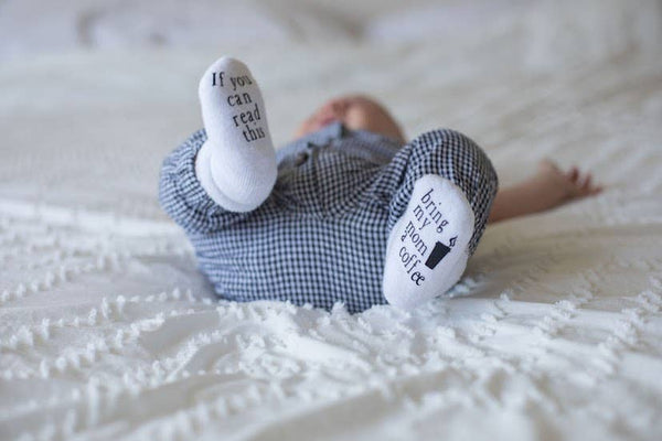 If you can read this Bring My Mom a Coffee® Baby Socks Gifts