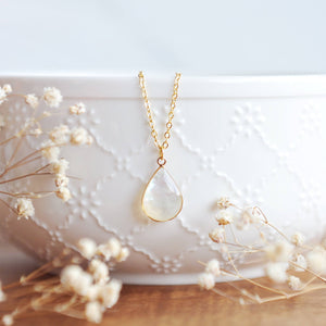 Oh So Lovely NADIA, Stunning Mother of pearl Charm Necklace