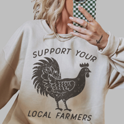 STRONG N FREE UNISEX Country  Support Your Local Famers SWEATSHIRT