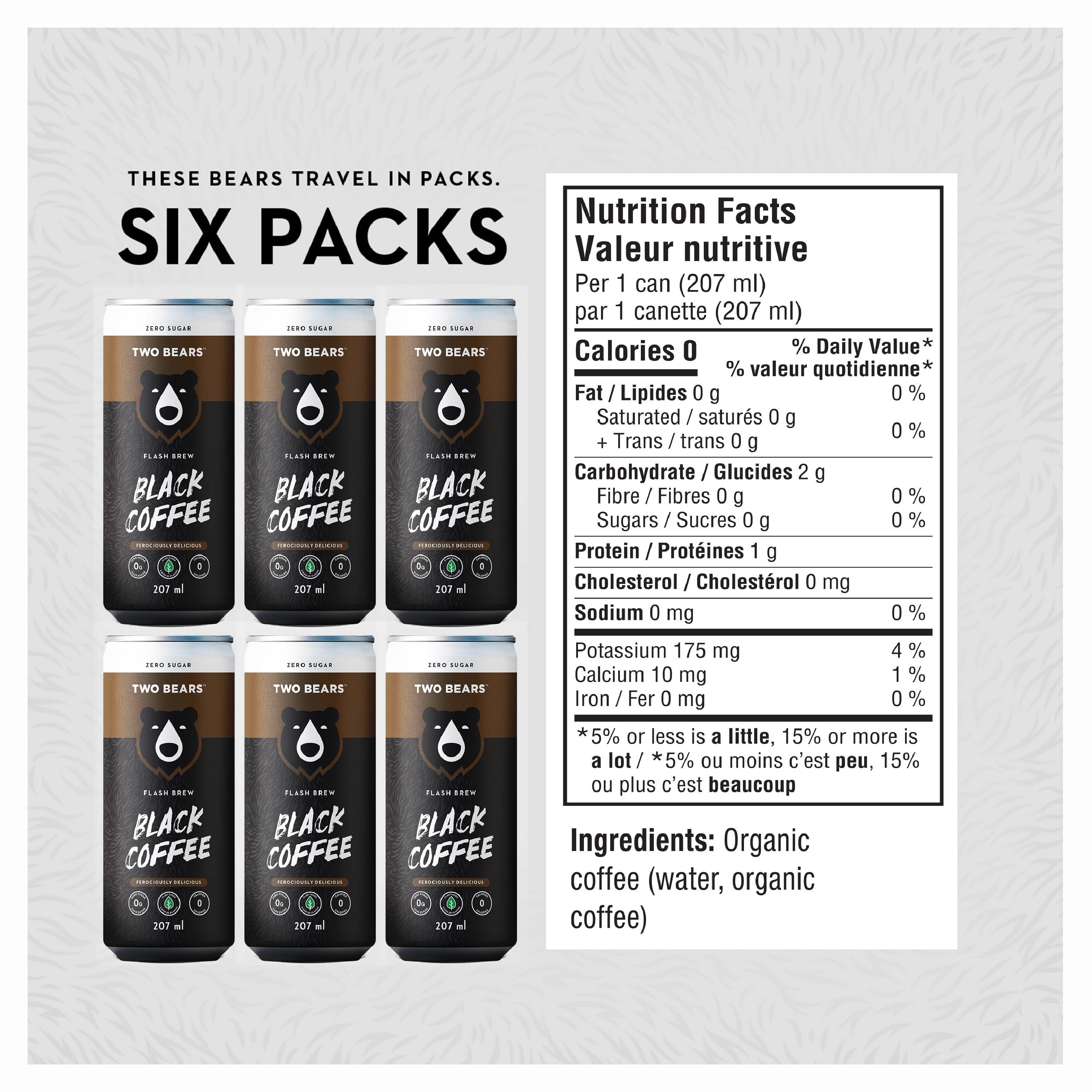 TWO BEARS Black Flash Brew Coffee (207 ml)
