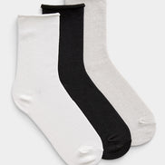LEMON RECYCLED PILLOW POLYTAM CREW SOCKS 3PK