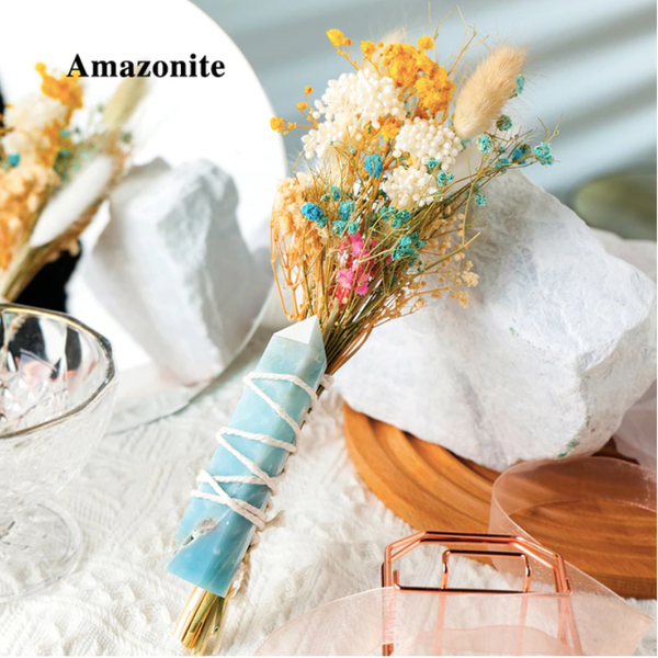 Crystolver Crystal Wand   Bouquet Flower