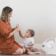 FEPHAS Rope Diaper Caddy/ Beige