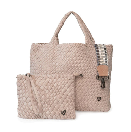 PRENELOVE LONDON LARGE WOVEN BAG W CROSSBODY BAG