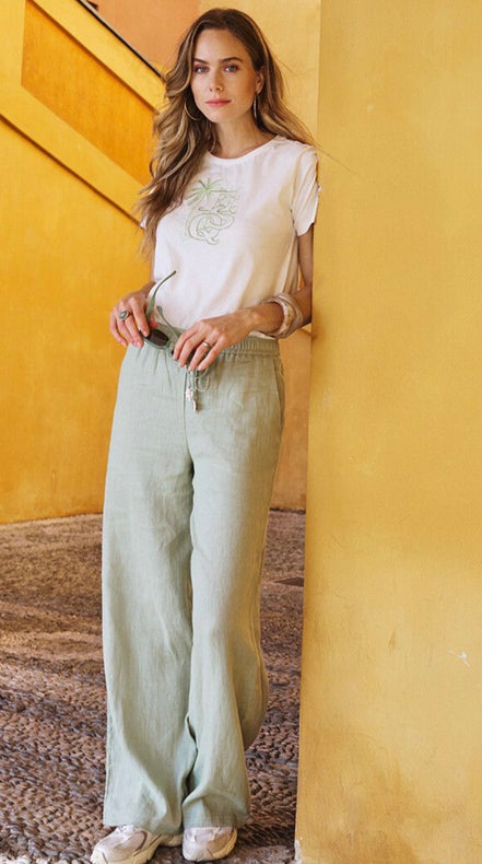 ESQUALO LINEN TROUSERS