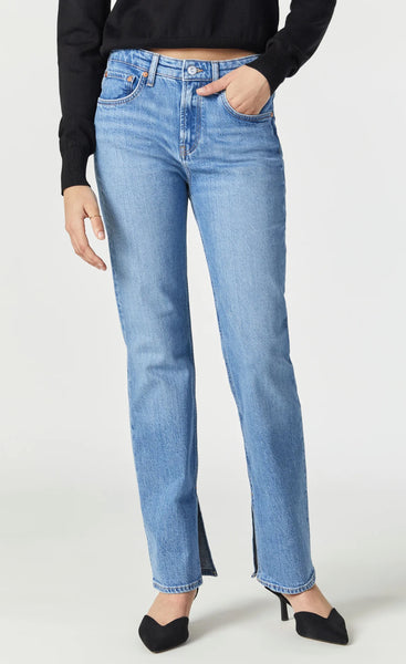 Paris Slit Slim Straight Leg Jeans