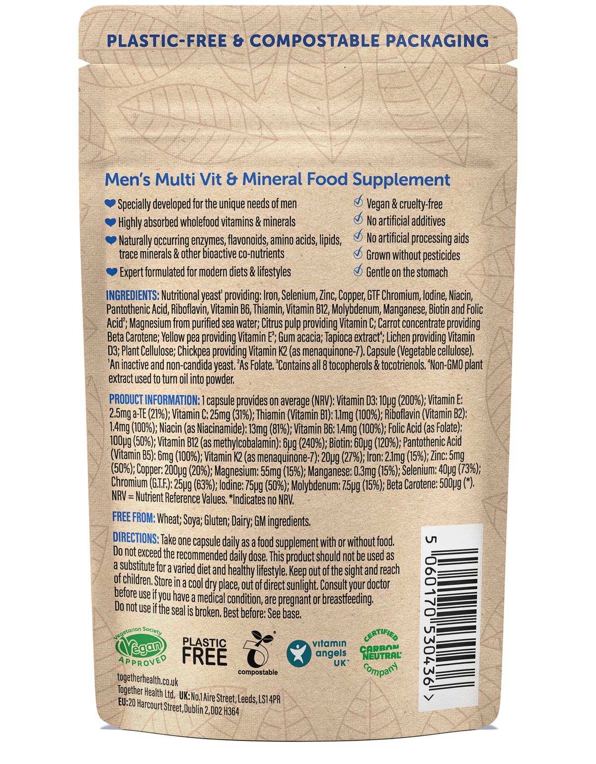 Together Health Men’s Multivitamin – Vegan – 30 Capsules