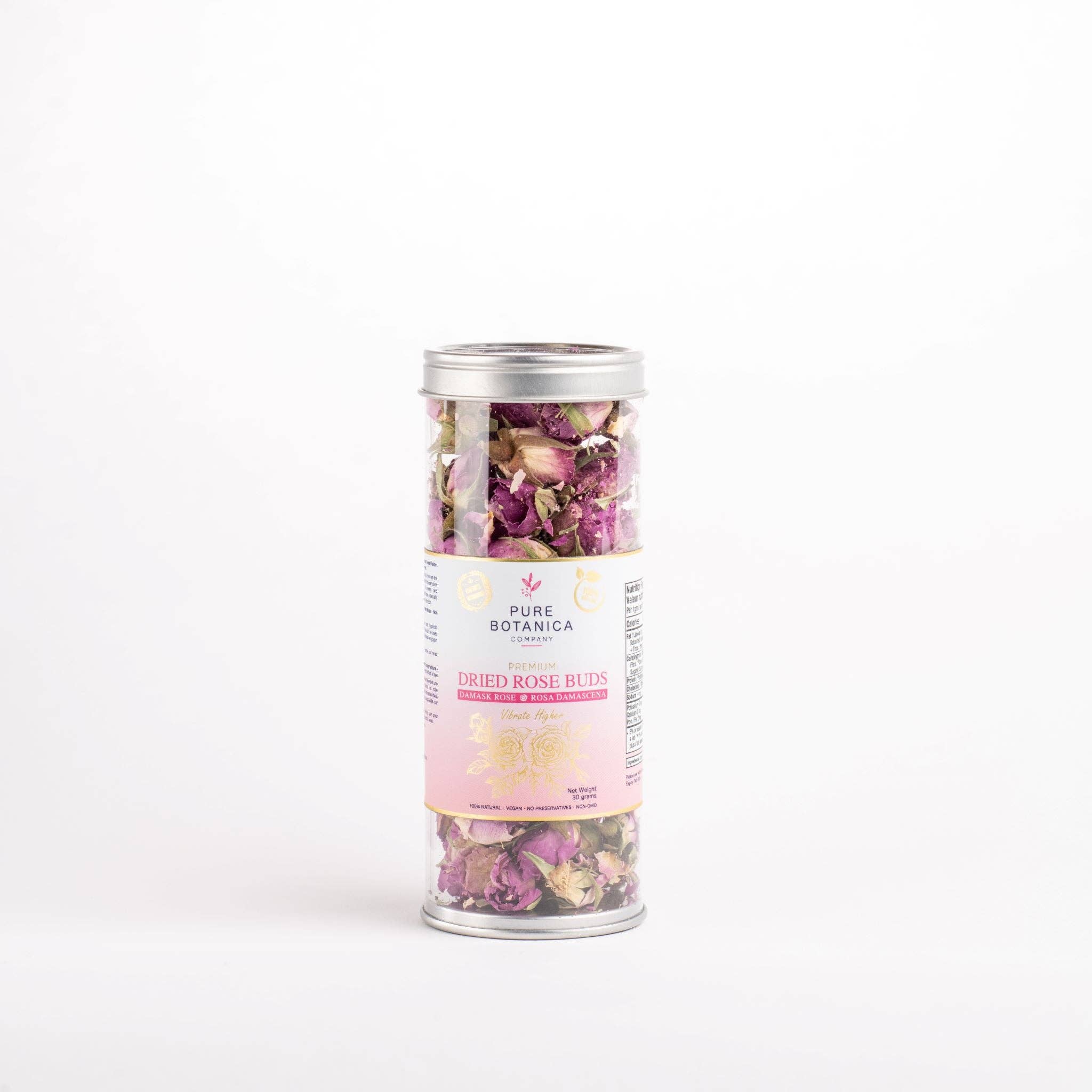 Pure Botanica Organic Premium Dried Damask Rose Buds