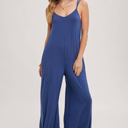 BLUIVY CRISS-CROSS BACK WIDE LEG JUMPSUIT