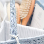 FEPHAS Rope Diaper Caddy | Misty Blue