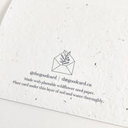 THE GOOD CARD Plantable Greeting Card - Happy Birthday - Cursive