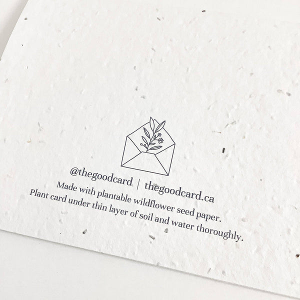 THE GOOD CARD Plantable Greeting Card - Happy Birthday - Cursive