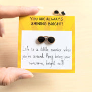 UPLIFTED INK Mini Card with Sunglasses Figurine - Encouragement Gift