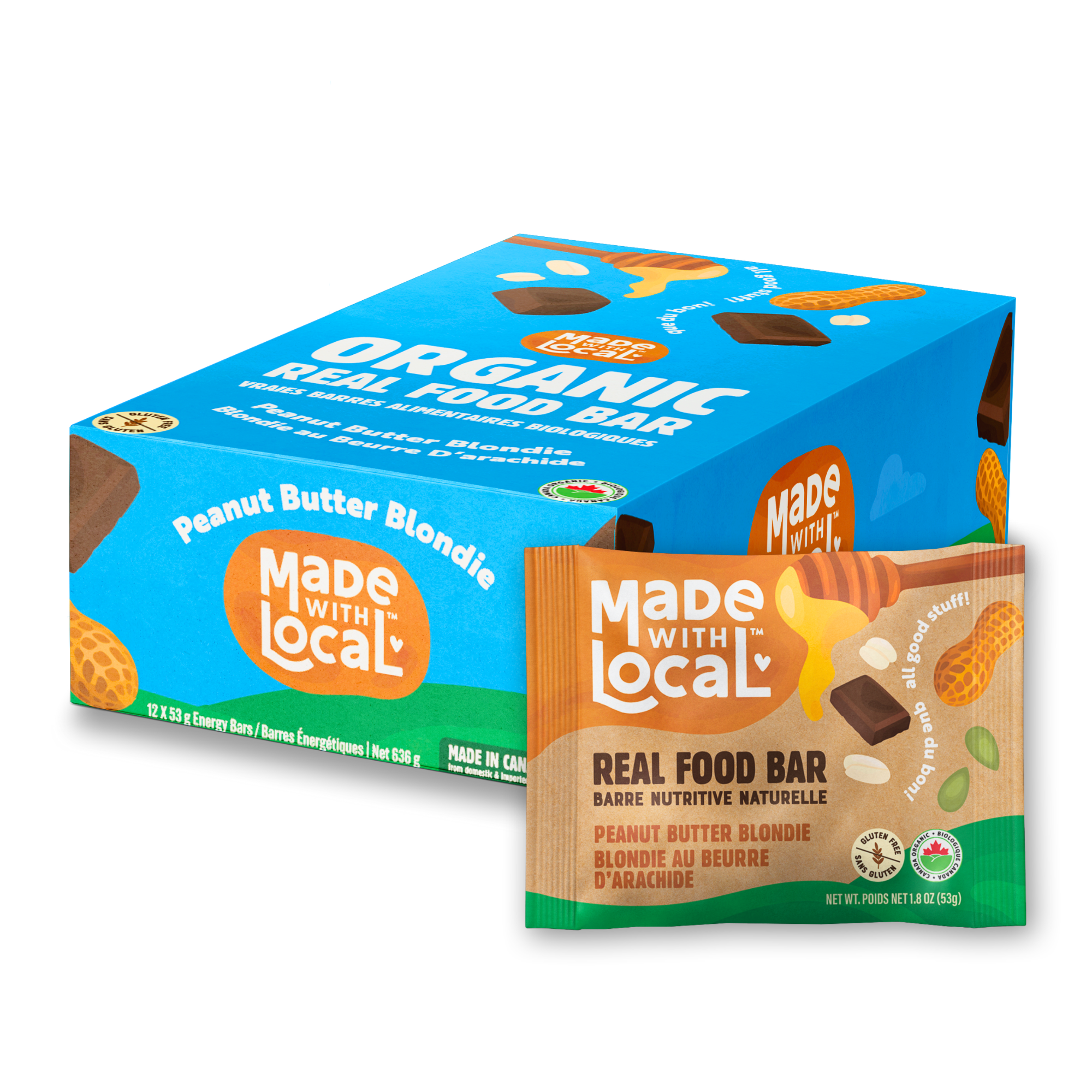 MADE WITH LOCAL Peanut Butter Blondie | Organic Real Food Bar
