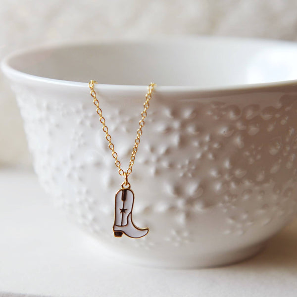 OH SO LOVELY Kataleya Cowboy Boot Necklace 