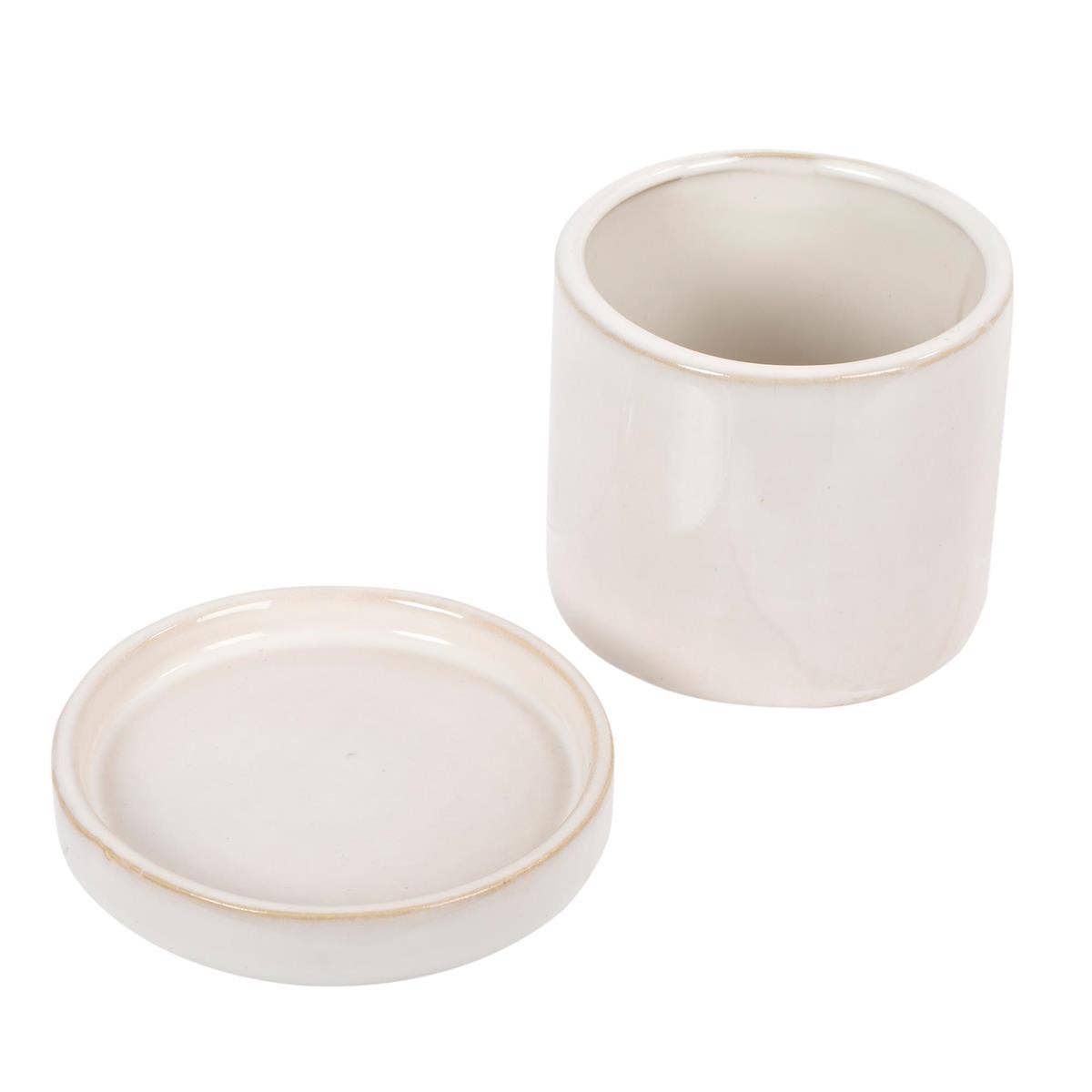 Truu Design Stylish Petra Ceramic Planter with Saucer