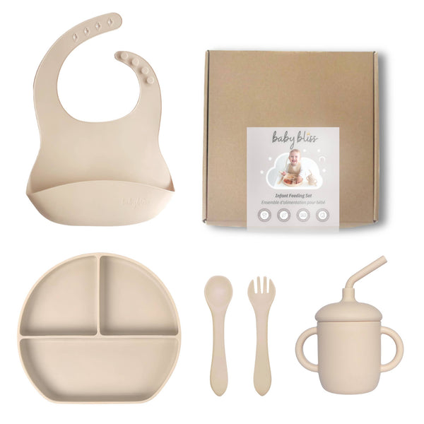 Baby bliss Infant Feeding Set, Baby Mealtime Gift Set with Box