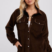 BLUIVY CORDUROY SHERPA-LINED JACKET