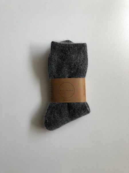 BILLY BAMBOO FLUFFY ANGORA SOCKS - NEUTRAL