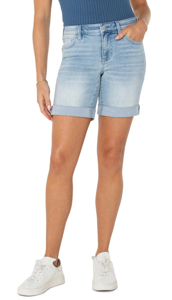 LIVERPOOL MARLEY GF SHORT W/ROLL CUFF HEM