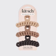 KITSCH Eco-friendly Chain Claw Clip 3pc Set - Neutral