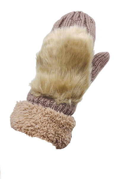 JC SUNNY Faux-Fur Mittens