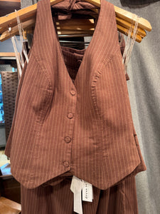 Dress to pinstripe vest