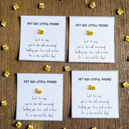 UPLIFTED INK Bee-autiful Friend Card with Bee Figurine