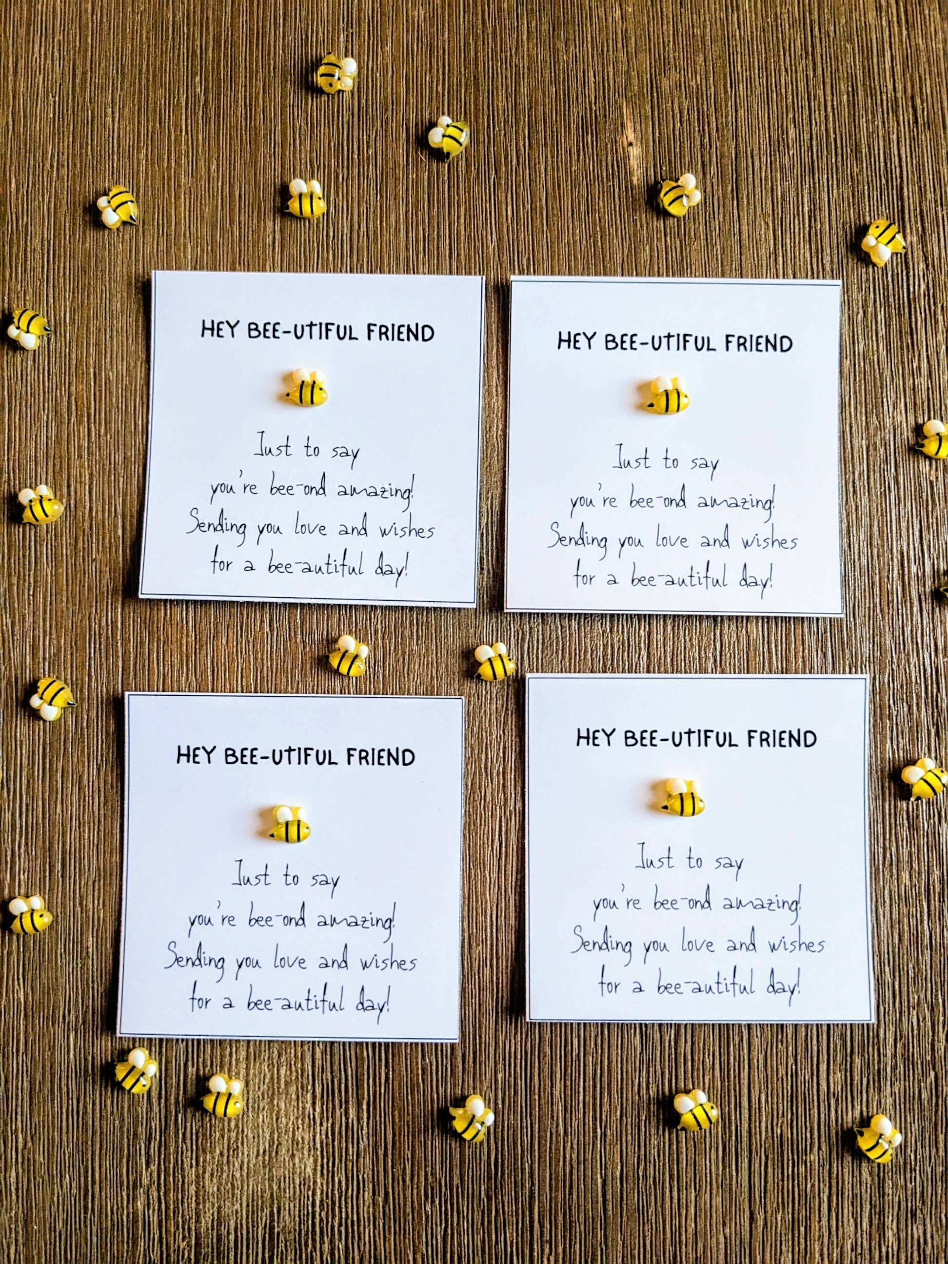 UPLIFTED INK Bee-autiful Friend Card with Bee Figurine