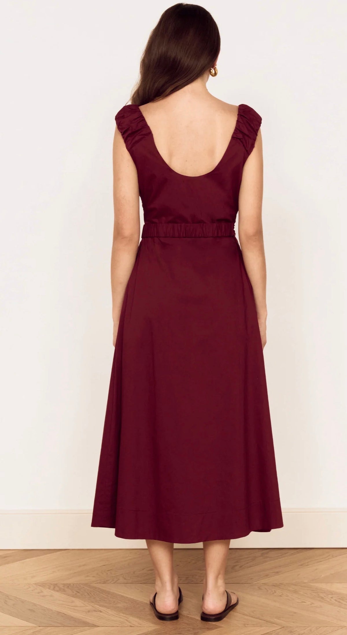 MINK PINK LOLA WRAP MIDI DRESS