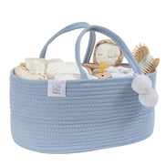FEPHAS Rope Diaper Caddy | Misty Blue