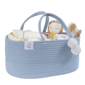 FEPHAS Rope Diaper Caddy | Misty Blue