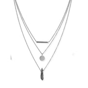 FAB LUNA TRIPLE LAYERED DROP NECKLACE