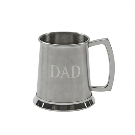 CREATIVE GIFTS Stainless Steel Tankard with Satin Matte Finish - 20 oz
