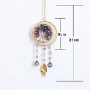 Crystolver Amethyst Tree of Life Beaded Hanging