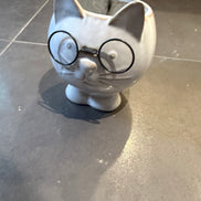 Ceramic Cat with Glasses
