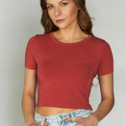 C'EST MOI BAMBOO SS CROP TOP