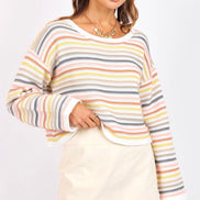 SAGE THE LABEL ABIGAIL STRIPE SWEATER